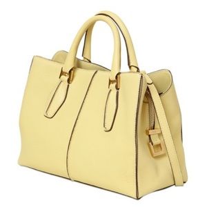 Tods D-Cube Tote Leather Bag